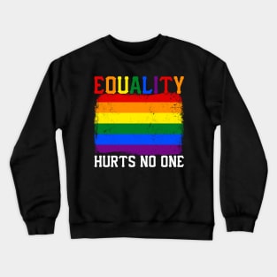 Pride Human Rights Lgbt Equality Hurts No One Crewneck Sweatshirt